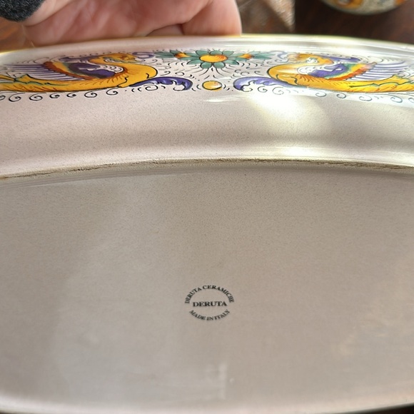🇮🇹 Deruta Ceramiche hand painted Italian stoneware, 12.5” rectangle cookware - Picture 7 of 16